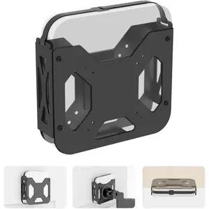 Mount Only for Mac Mini Mount M1 M2 M2 Pro 2011–2023, Wall and Under Desk Mount, Attach to Monitor Arm and VESA Mount Behind Monitor 75*75 100*100, wr Cable Ties, Metal Bracket, Space-Saving Design