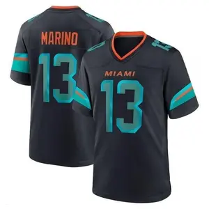Men Football Marino Miami 2025 Rivalries Collection Retired Player Game Jersey - Pitch Blue