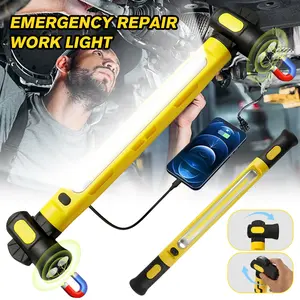 Cordless Magnetic LED Work Light - 3000LM Bright, 5200mAh Rechargeable with Hooks for Mechanic, Inspection & Workshop