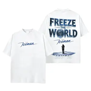 ❄️ [100% Cotton] Iceman 2026 Album Graphic Tee Fashion Shirt – Vintage Hip Hop Rap Streetwear T-Shirt for Men & Women, Oversized Y2K Washed Music Fan Outfit Apparel, Soft Breathable TikTok Viral Concert Fashion Gift for Retro Rap & Streetwear Lovers