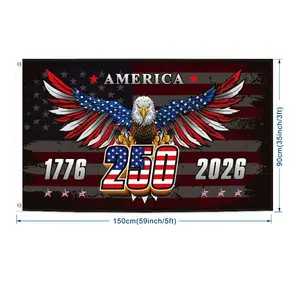【Fast Shipping】American Flag 3x5 Ft, 4th of July decorations & 250th Anniversary Flag. Bright American Flags for Outside with Brass Grommets for Outdoor Flying, Porch, Garden, Home Decor, Memorial Day, Flag Day, Veterans Day historical