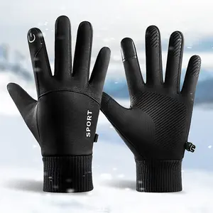 Winter Warm Men Sport Outdoor Cycling Gloves, Waterproof Touchscreen Running Gloves, Windproof Non-Slip Design, Ideal for Cold Weather Activities