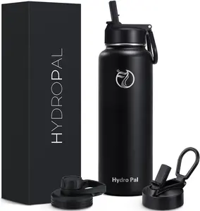40oz Double-Wall Insulated Stainless Steel Sports Water Bottle - Leak-Proof Tumbler with Insulation, Portability, 2 Lids (Chug & Straw), Handle, Keeps Beverages Cold & Hot for Gym, Outdoor Use