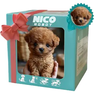 Artificial Intelligence Robot Dog that Behaves Like a Real Dog - 2025 New My Realistic Robot Puppy, Electronic Interactive Plush Puppy, Robot Dog - Mechanical Dog, Walks, Barks, Wags Tail (E Type) Poodle Interaction