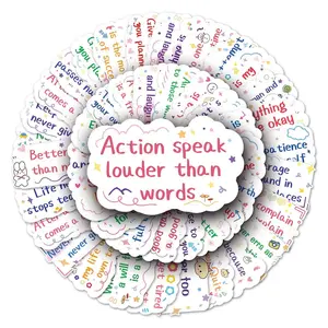 100pcs Motivational English Graffiti Pattern Sticker, Creative Graffiti Decorative Sticker For Computer, Notebook, Luggage, Refrigerator, Durable Adhesive Stickers, Art Stickers