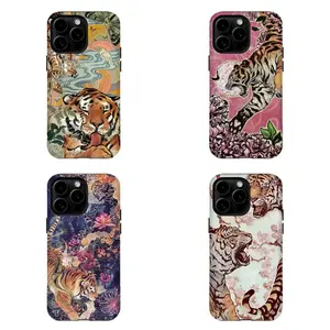 Japanese Ukiyo-e Tiger Phone CaseVintage Ukiyo-e Tiger & Floral Phone Case  For iPhone 17 Pro Max 16 15 14 13 12 11 for Samsung S21 S22 S23 S24 S25 Phone CaseTough Phone Casegift for him for herBest Gift