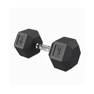 Durable Hex Dumbbells Pair – 45 LB Set, Rubber & PVC Coated Cast Iron Weights, Non-Slip Textured Steel Handles, Anti-Roll Free Weights for Home Gym Strength & Fitness Training