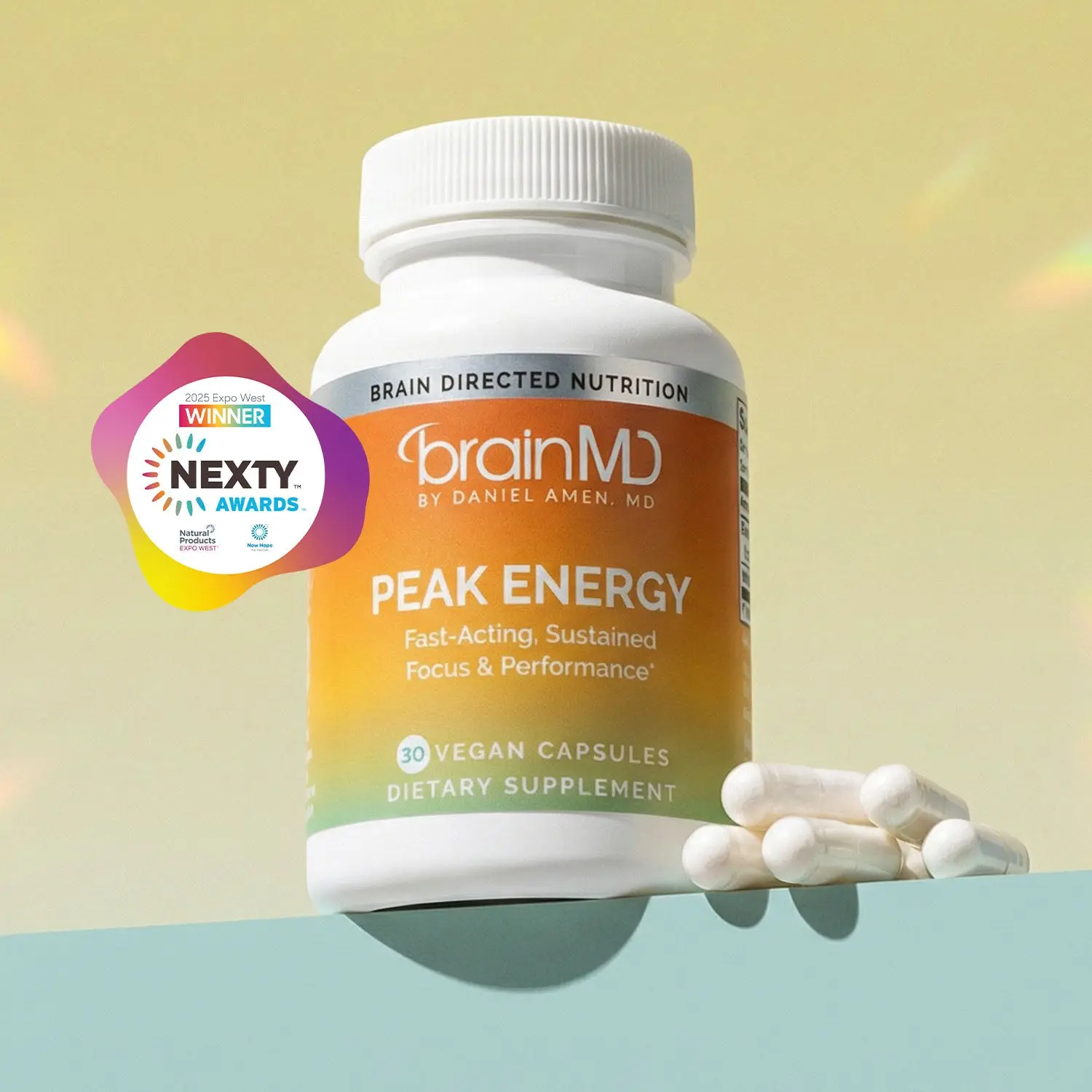 Peak Energy by BrainMD | Capsules or Powder | Fast-Acting, Sustained Focus & Performance