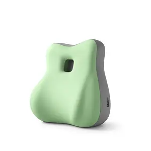 Breathable & Supportive Lumbar Pillow with Removable Antibacterial Cover Pink