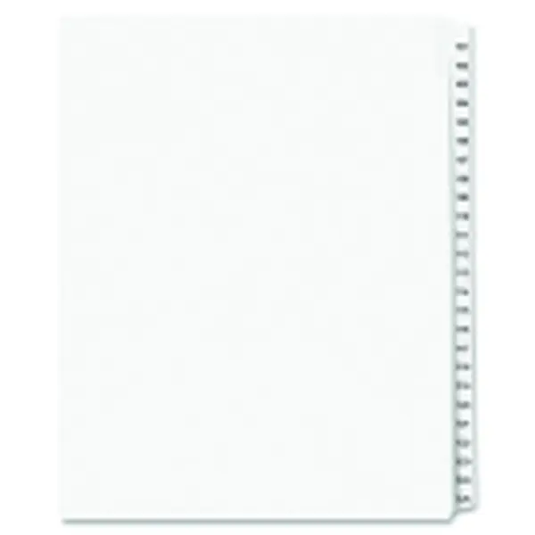 Avery Reinforced Side Tab Index Dividers, 11x8.5in Unpunched Legal Exhibit White Paper, Helvetica Bold Numbered, for Any Binding, Indexing, Legal Briefs, Mortgage Documentation Files, Numbered Set