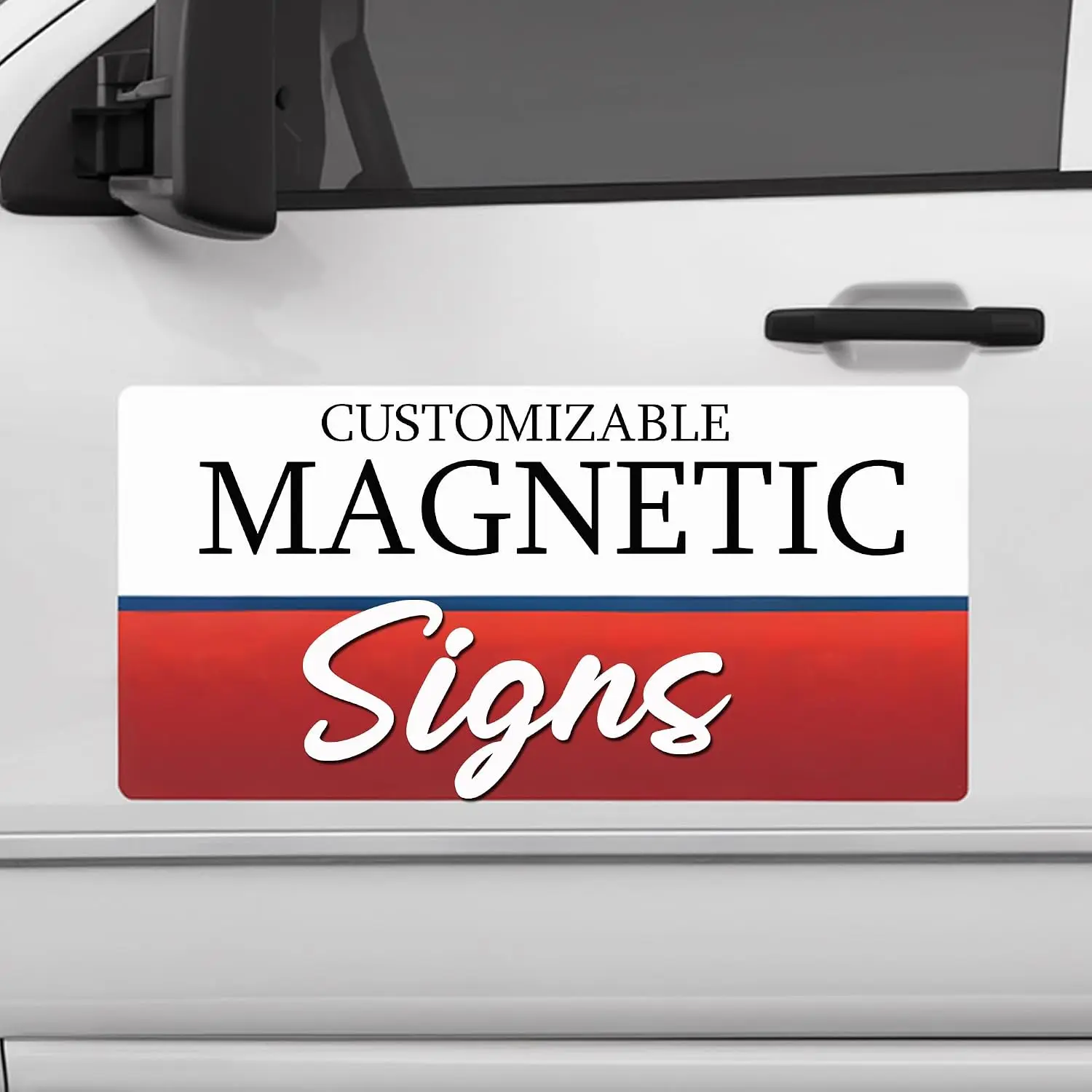 2-Pack Laminated Custom Car Magnets for Business – Personalized Magnetic Vehicle Signs with Logo, UV and Scratch-Resistant Advertising Magnets for Cars, Trucks and Vans