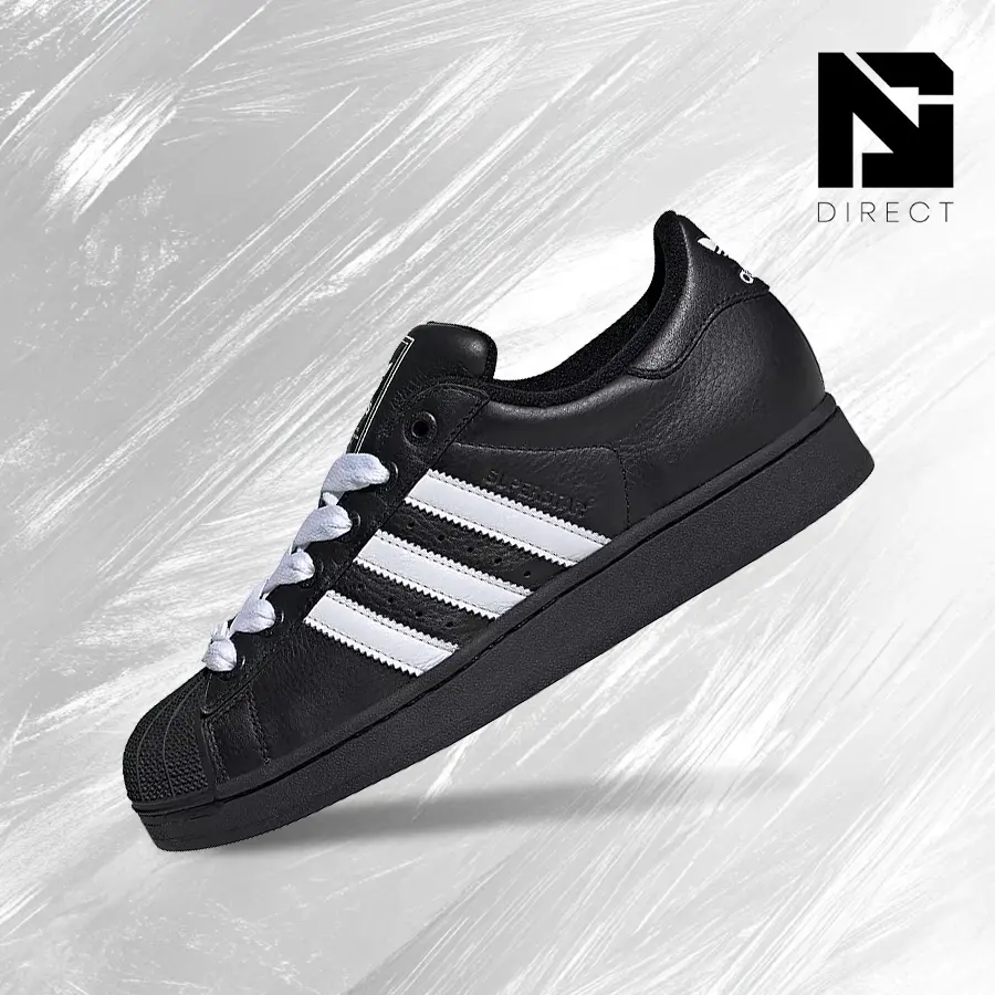 Adidas Superstar II Core Black White Core Men's Lifestyle Sneakers (JI3538) - Vintage, Spring-Summer Inspired, Shock-Absorbent Comfort, Athletic Footwear, Sports Shoes, Men's Shoes, Gym-Streetwear Casual, Classic Stripes