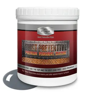 Metallic Anti-Rust Paint, Grey 32 Fl Oz, Metal Primer & Preventive Coating, Rust Preventive Paint, Stop Rust and Corrosion Permanently (High-Gloss)