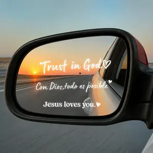 Con Dios Todo Es Posible | Jesus Loves You | Trust in God | English & Spanish Religious White Die-Cut Waterproof Aesthetic Stickers For Car Tumbler,Multi Style Christian Faith Vinyl Decal Funny Stickers