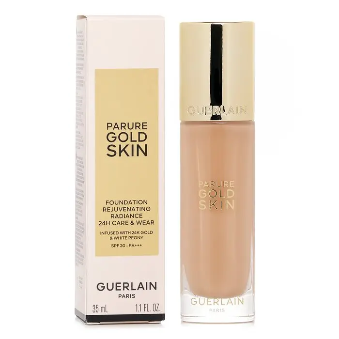 Guerlain Parure Gold Skin Rejuvenating Radiance Foundation - #2N Neutral, Makeup Products with Lightweight Radiant Finish, Radiant Hydrating Makeup, Smooth Natural Look, Glowing Makeup