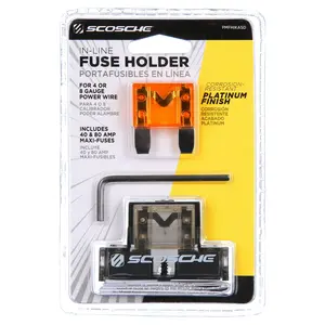 Scosche PMFHIKASD Car In-Line Amp Maxi Fuse Block – Multi-Color, High Safety Protection for Your Car Systems