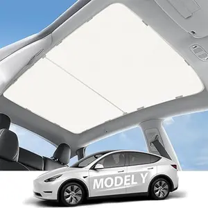 For Tesla Model 3/Y 2017-2025 Premium Sunshade Roof Protection - Removable Heat Blocking Cover for Glass Roof with UV Protection