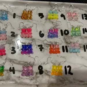 Gummy Bear Earrings Pick A Number