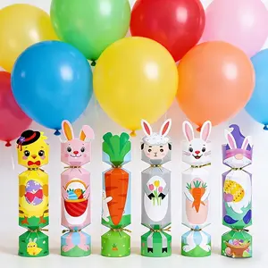 12 pieces/24 pieces of Easter gift boxes, featuring rabbit, carrot and Easter egg patterns - cute paper packaging, suitable for holiday decorations, party gifts, Easter gifts, Easter ornaments and Party Favors.