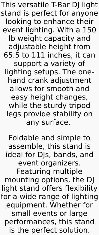 5Core DJ Light Stand Stage Lighting Truss System Hand Crank Up Height ...