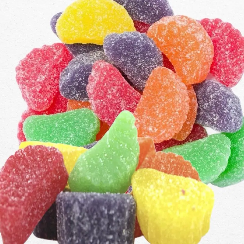 Nostalgic Assorted Fruit Slices - 2 Pounds, Perfect for Parties & Candy Cupboard Restocking, Sweet Jelly Candies