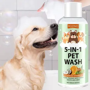 5 in 1 Pet Shower Gel Bath, 1 Box Fruit Formula Pet Shampoo, Clean Fragrance & Moisturizing Smooth Pet Wash, Essential for Pet Care