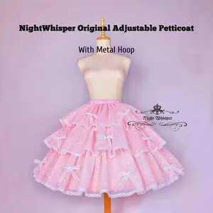 Adjustable Hoop Skirt Petticoat (Pink)
