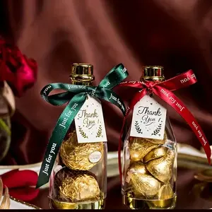 12-Pack Champagne Bottle Candy Boxes, Plastic Gift Containers for Weddings, Birthdays, Parties, Party Favors, Christmas, New Year, Elegant Gift Box