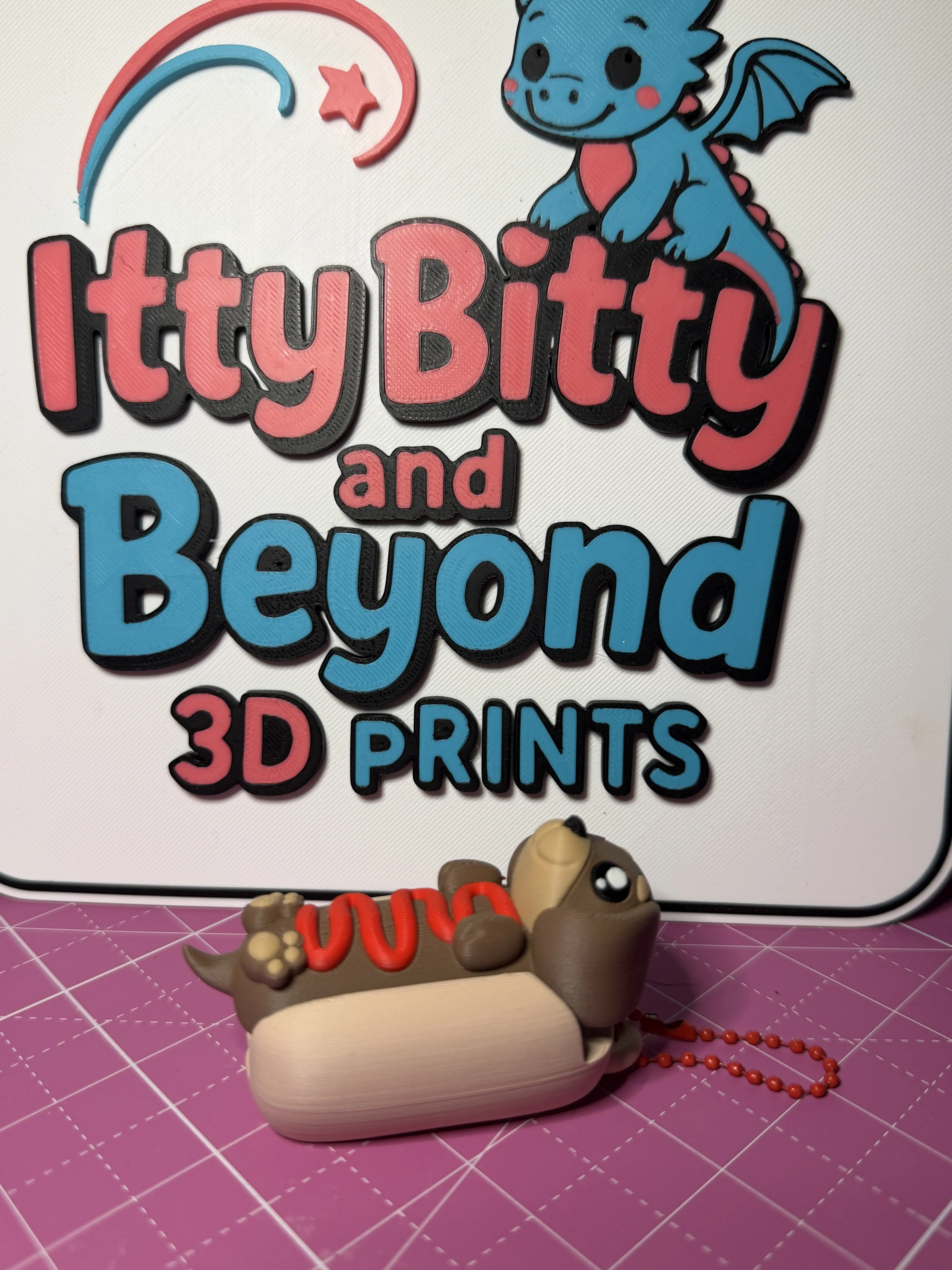 Dachshund Hotdog Clicker - 3D Printed Cute Fidget Toy, IdMyron Miniature Statue for Home Decor & Home Supplies