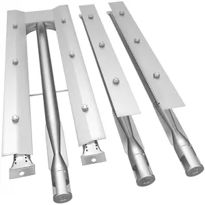 【DealsForYouDays】VEVOR BBQ Burners Replacement,  , Stainless Steel Burner Grill Part Kit, 3 Packs BBQ Burners Replacement, Grill Burner Replacement with Air Flap Barbecue Replacement Parts with Evenly Burning for Gas Gri