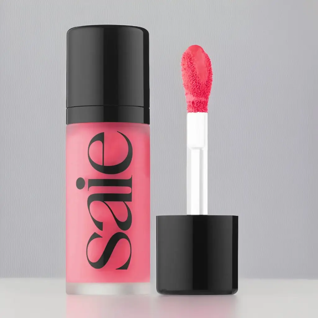 Saie Dew Blush Liquid Cream Blush - Pink Color with Black Tub Design for Your Makeup Needs