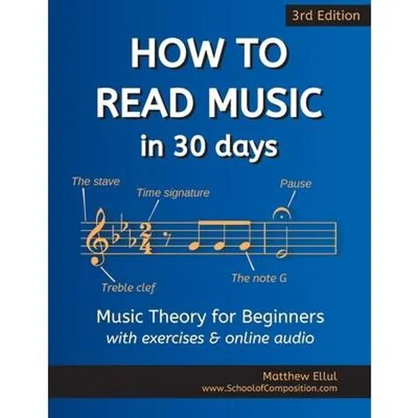 How to Read Music in 30 Days: Music Theory Tutorial for Beginners - with Exercises, Online Audio - Matthew Ellul, Paperback