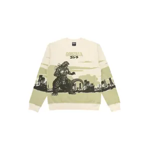 PacSun Men's Godzilla Cityscape Crew Neck Sweatshirt