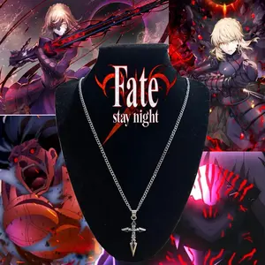 Fate/Stay Night: Saber Necklace Stainless Steel Anime - Elegant Design for Anime Lovers