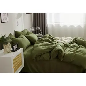XL Size Comforter Set Dark Green, Olive Green Soft  Season Down Alternative Quilted Duvet Insert, Microfiber Filling, Luxury Quality Bed Bedding Sets in a Bag, 2 count 68x90 Hunter Green