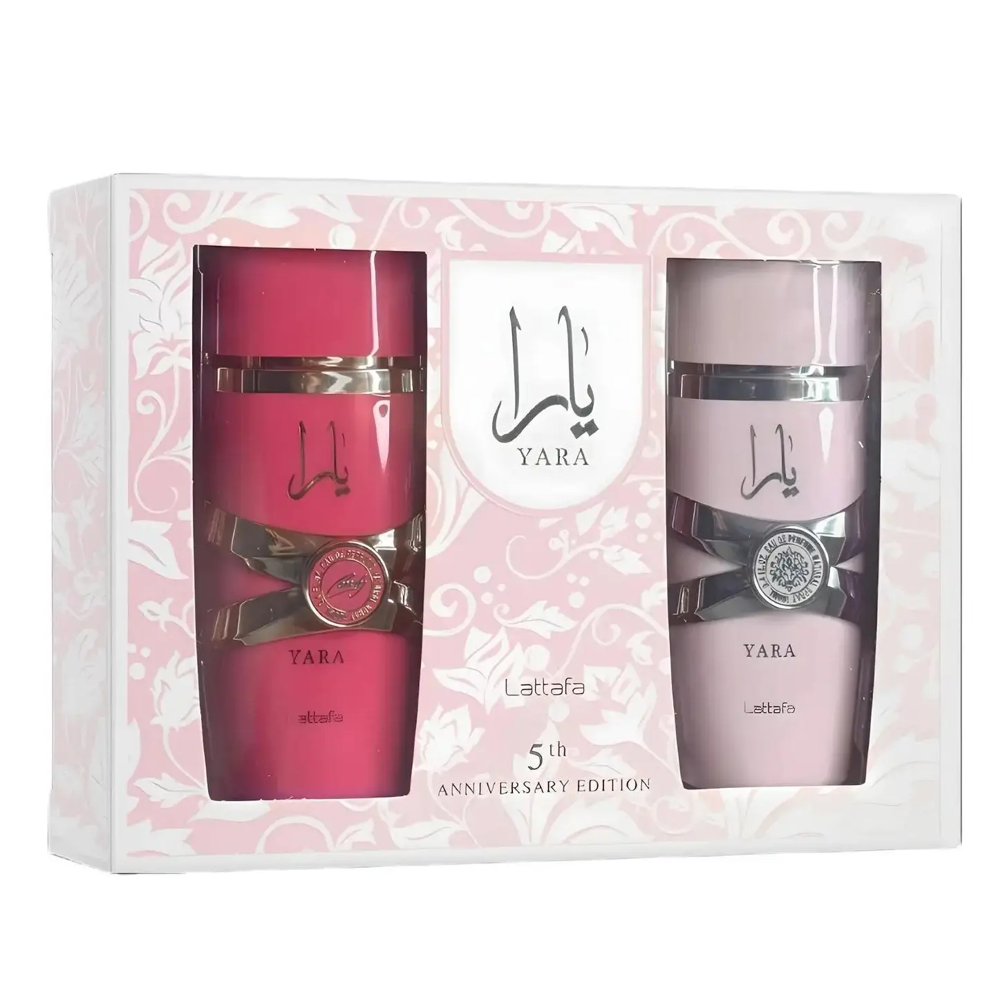 Lattafa Yara 5th Anniversary Edition 2 Piece Gift Set for Women  ( Yara Eau de Parfum Spray, 3.4 Ounce & Yara Candy Eau de Parfum Spray, 3.4 Ounce )