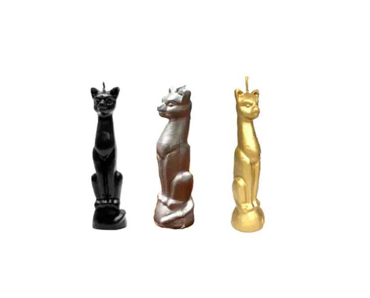 6.5 In Animal Spirits Familiar-Themed Cat Altar Candle, Home Decor Wax Item for Home Supplies
