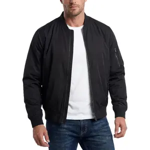 Bomber Jacket Lightweight Windproof Flight Jacket with 4 Pockets