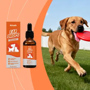 60 ml Ear Drops for Dogs & Cats - Yeast infection,Flea & tick support,Natural Dog Ear Cleaner and Infection Treatment for Dogs, Dog Drops for Itching, Irritation, & Wax Build-Up,Cleaner Solution,2 oz