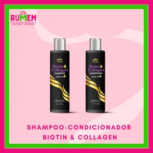 COMBO SHAMPOO + CONDITIONER  BIOTIN AND COLLAGGEN  HAIR PRO WITH STEM CELLS  , 2 PIECE  Haircare