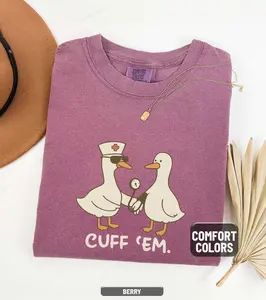 Cuff Em Nurse Shirt Funny, Goose Nurse Shirt, ER Nurse Shirt, Silly RN Nurse Shirt Nurse Practitioner Tee Nurse Appreciation