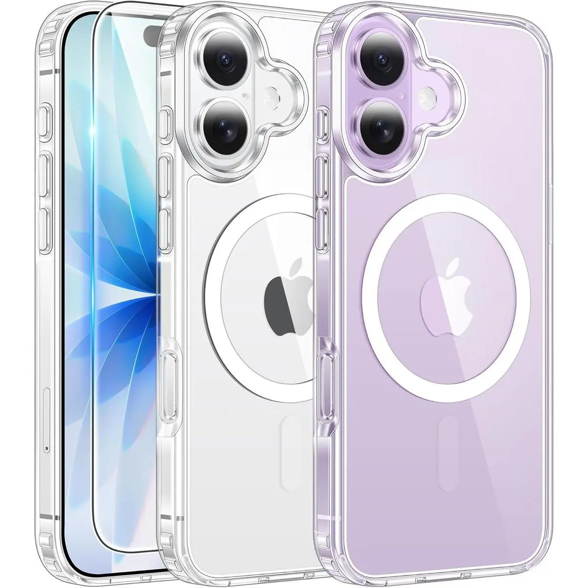 iPhone 17 Case Clear: Magnetic Transparent Phone Cases with Screen Protector Slim Anti Yellowing Military Grade Drop Protection Rugged Shockproof Protective Cell Phone Cover (A-Clear)/jubal phone case heather and dave 2 brooke and jubal phone cases 2 lora