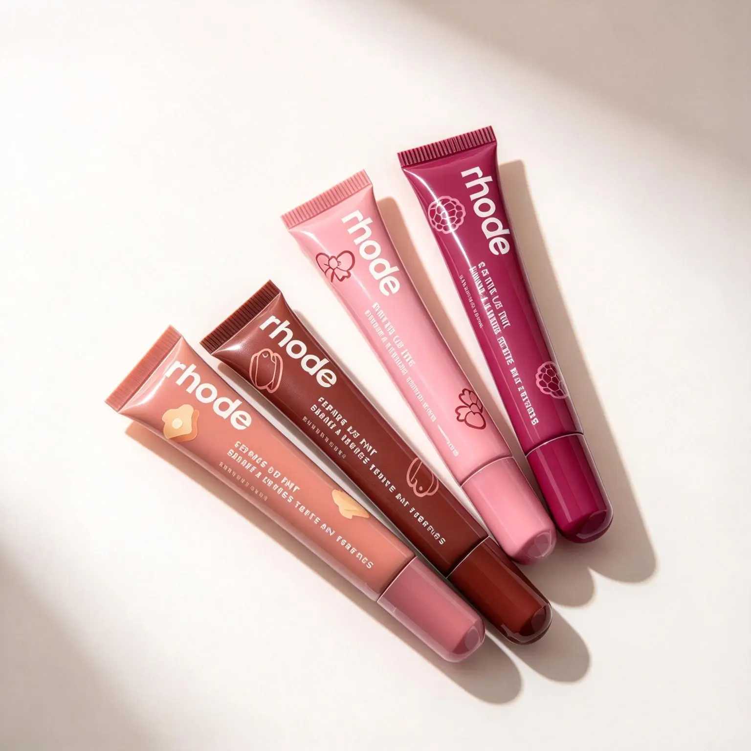 rhode Birthday Edit Scented Peptide Lip Tint Limited Edition, Hailey Bieber Glazed Lip Gloss, Hydrating Sheer Lip Treatment, 4 Shades: Ribbon, Toast, Espresso, Raspberry Jelly, Food Scented Lip Tint 10ml