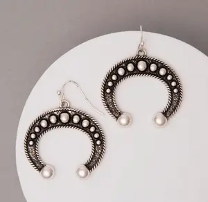 Western Squash Blossom Dangle Earrings