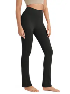 ODODOS Cloud Feeling Straight Leg Pants with Back Pocket for Women, High Waist Casual Lounge Yoga Pants- 28" / 30" Inseam