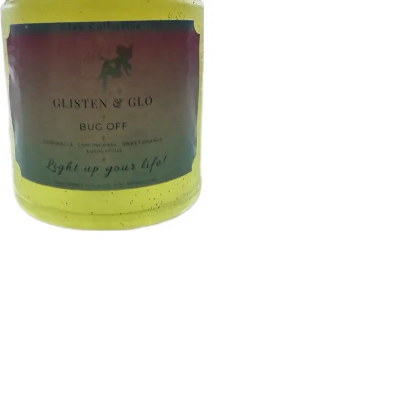 Handmade Home Decor Glisten & Glo Bug Off Citronella Candle - Household Candle with Deodorant Feature, 45 Hour Burn Time