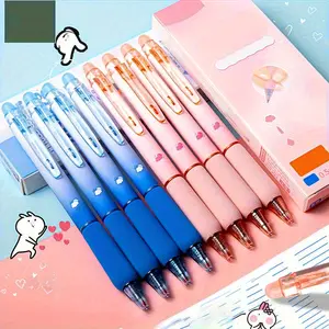 4-pack 0.5mm fine tip gel pens with ergonomic grip - smooth writing crystal blue and black ink, durable office supplies, writing stationery for students, professionals and journal art (ages 14+) Gel Pen Set