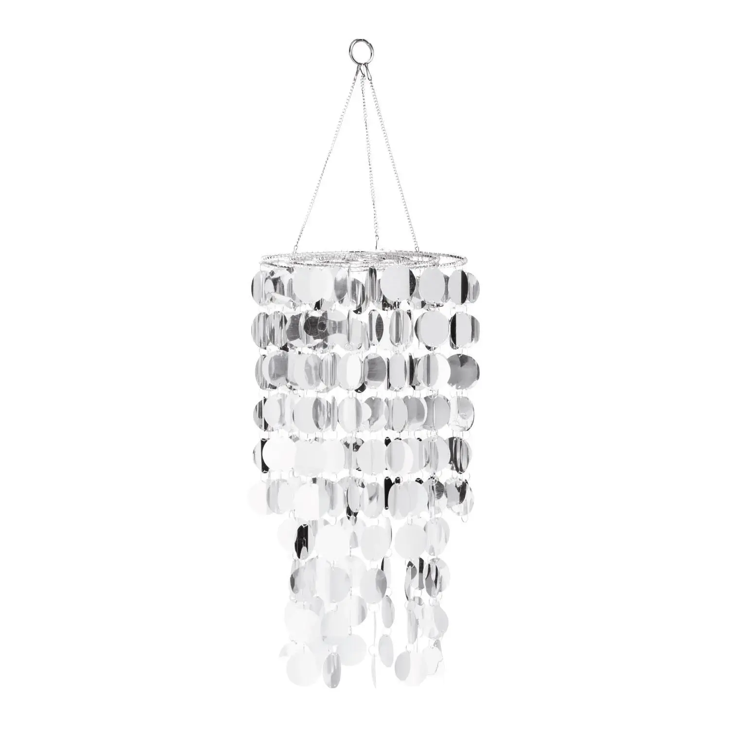 18" Silver Reflective Hanging Chandelier 18" Silver Reflective Hanging Chandelier