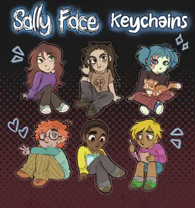 Sally Face game keychains