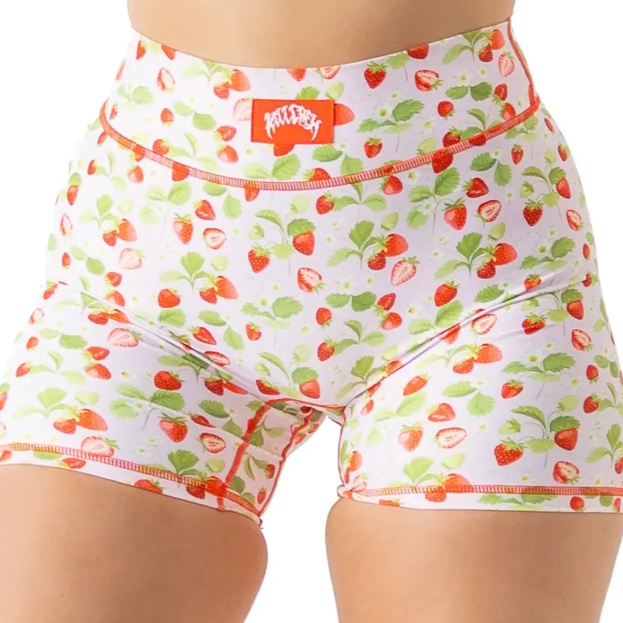 Pink Strawberry Biker Short